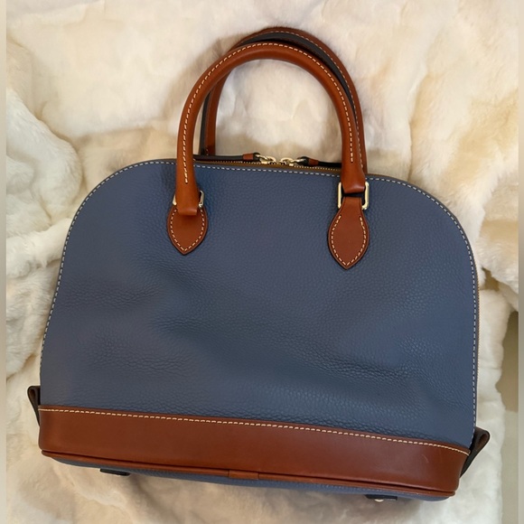 Dooney & Bourke Pebble Grain Zip Zip Satchel  Crossbody – New 2025 “Jeans” NWT - Picture 7 of 10